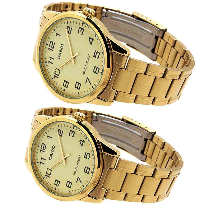 Casio Gold-tone Couple Watch- MTP/LTP-V001G-9B